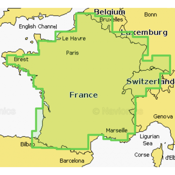 Navionics+ Maps SD/MSD Card - France Lakes & Rivers Leman Zurichsee