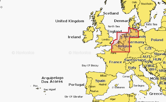 Navionics+ Maps SD/MSD Card - Benelux & Germany West