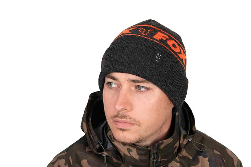 Fox Collection Beanie Fishing Hat - Black/Orange