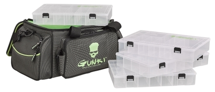 Gunki Iron-T Box Bag Up-Zander Pro Predator Bag (Incl. 4 Tackle boxes)