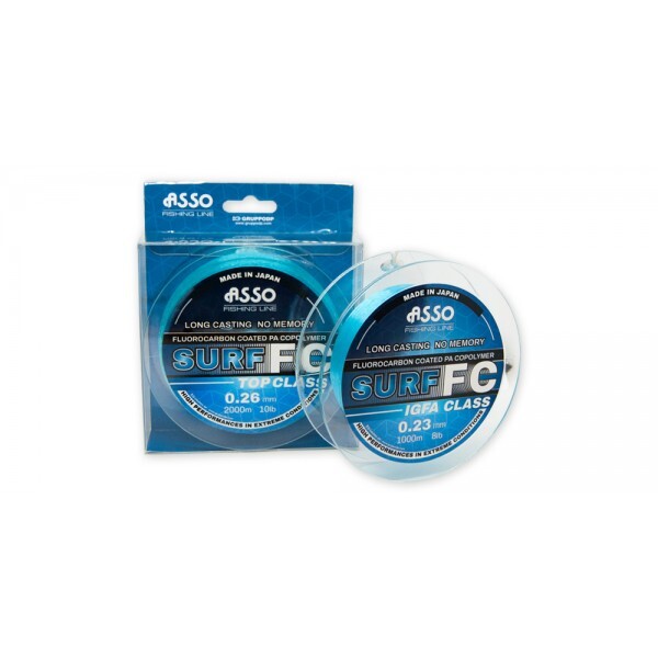 Asso Surf FC Blue Fluorocarbon Coated Line 1000m