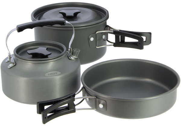 NGT Aluminium kettle, pot and pan set